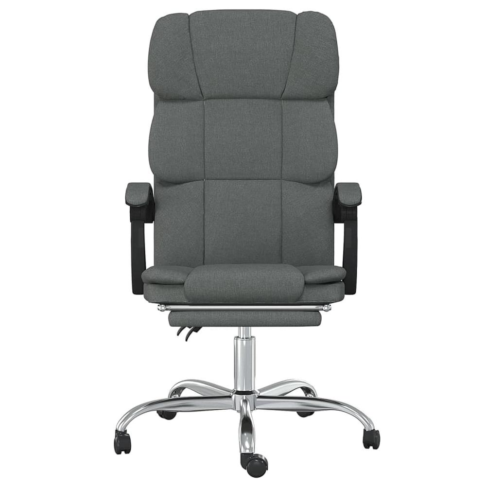 Reclining Office Chair Dark Gray Fabric. Picture 2