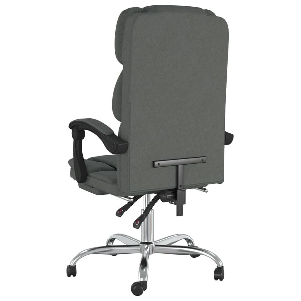 Reclining Office Chair Dark Gray Fabric. Picture 4