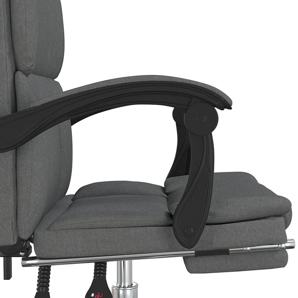Reclining Office Chair Dark Gray Fabric. Picture 8