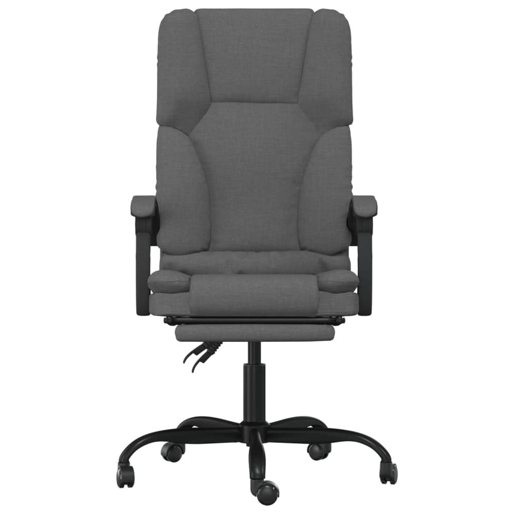 Massage Reclining Office Chair Dark Gray Fabric. Picture 2