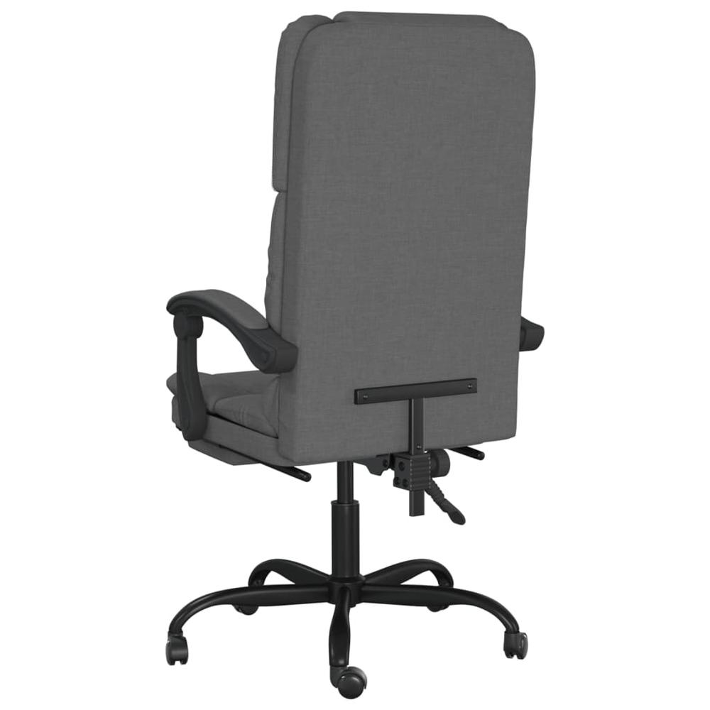 Massage Reclining Office Chair Dark Gray Fabric. Picture 4