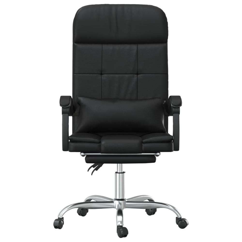 Massage Reclining Office Chair Black Faux Leather. Picture 2
