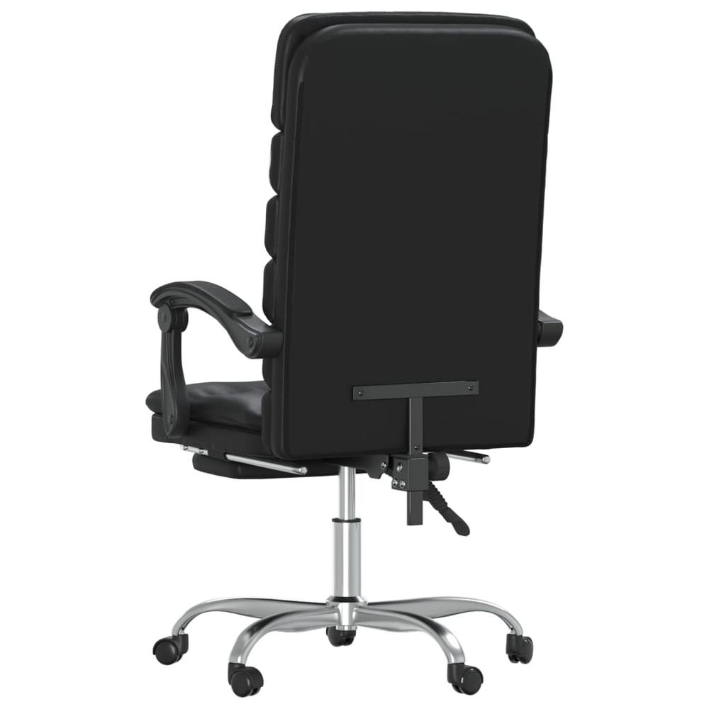 Massage Reclining Office Chair Black Faux Leather. Picture 4