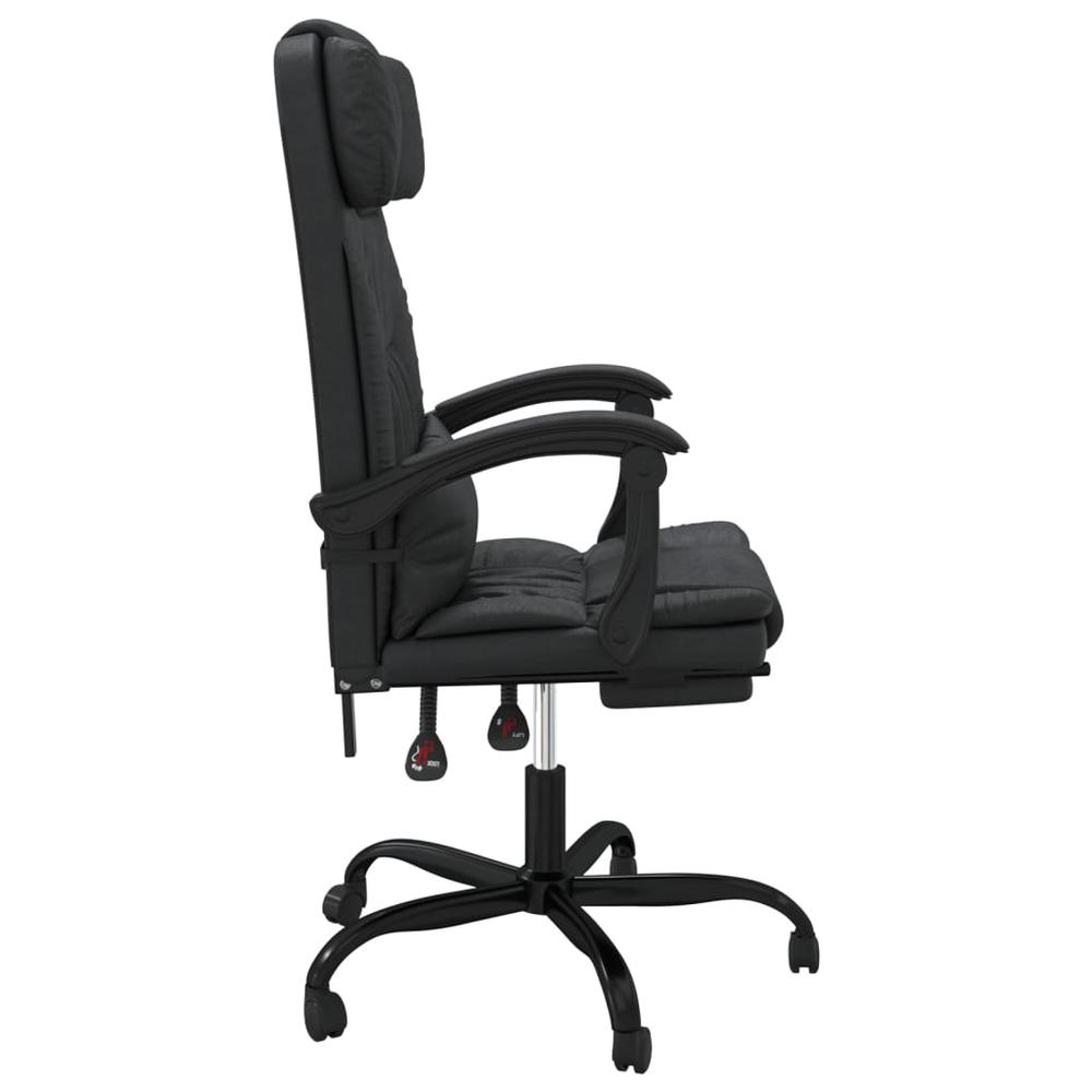 Reclining Office Chair Black Faux Leather. Picture 3