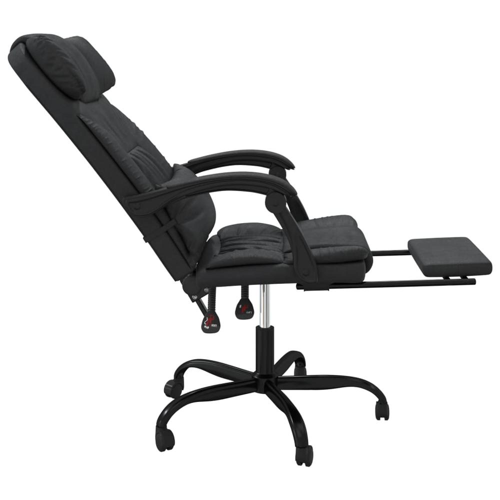Reclining Office Chair Black Faux Leather. Picture 6