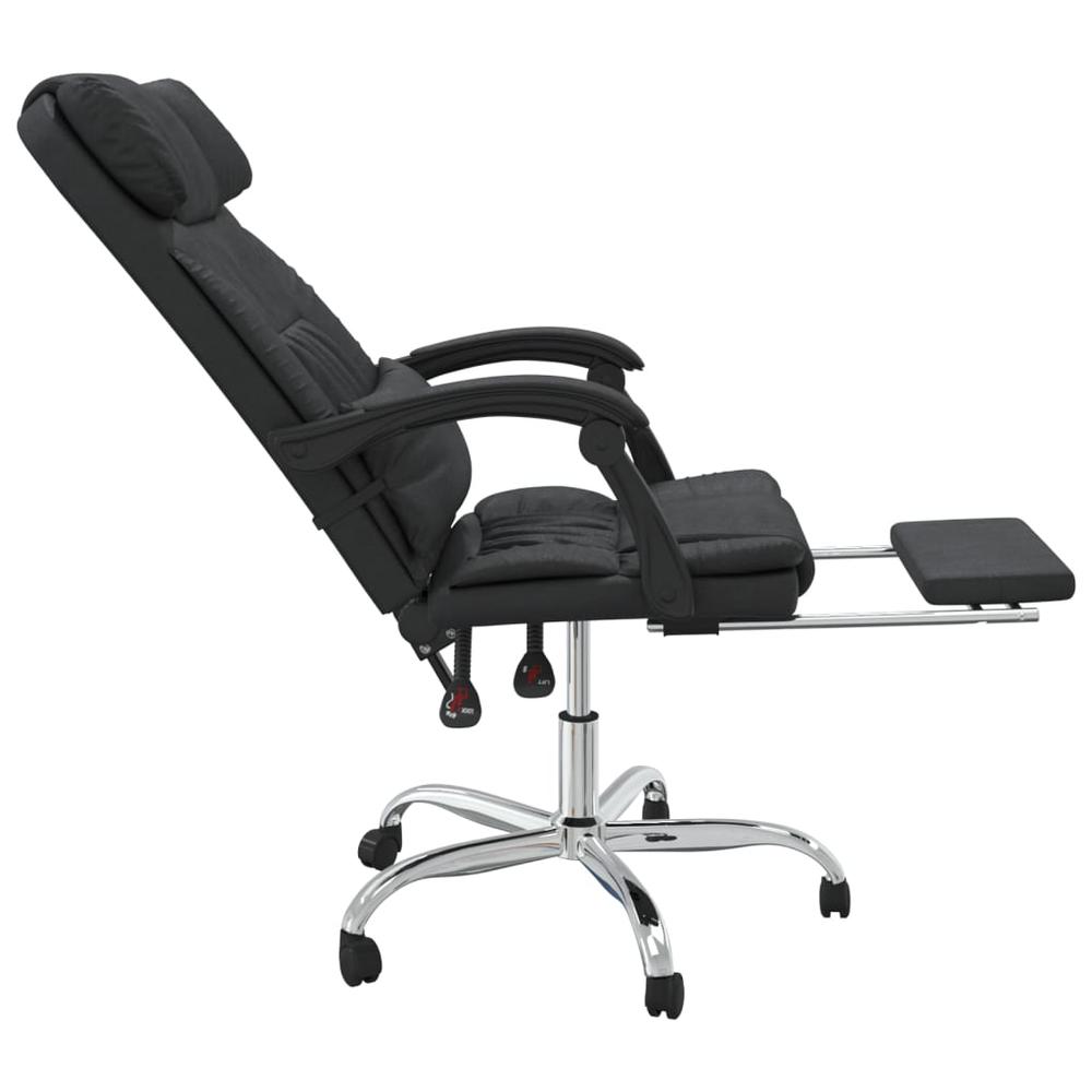Massage Reclining Office Chair Black Faux Leather. Picture 6