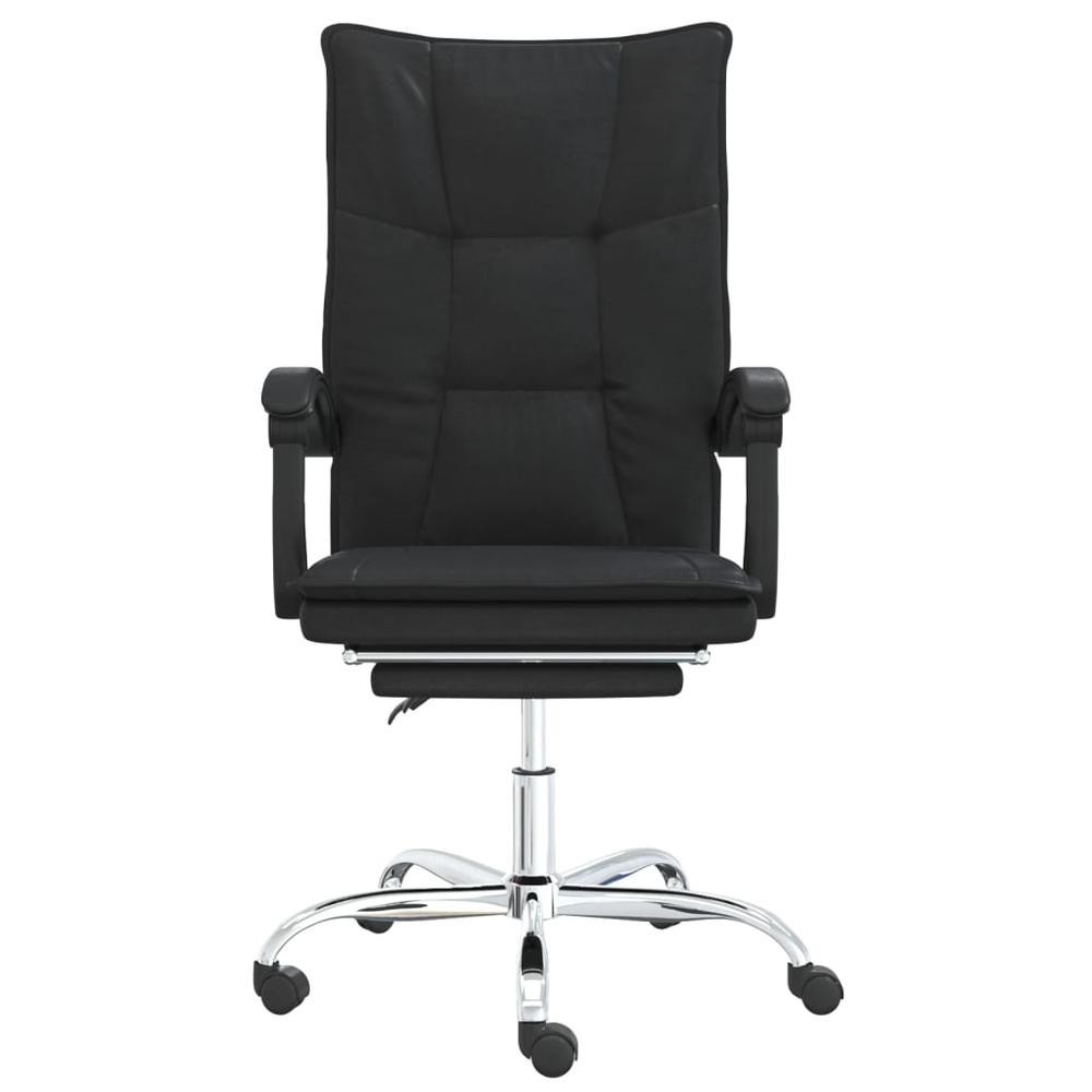 Reclining Office Chair Black Faux Leather. Picture 2
