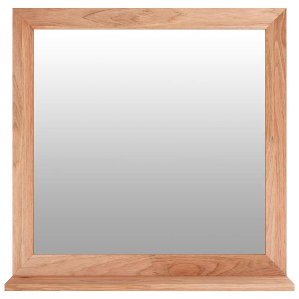 Wall Mirror 21.7"x21.7" Solid Wood Walnut. Picture 1