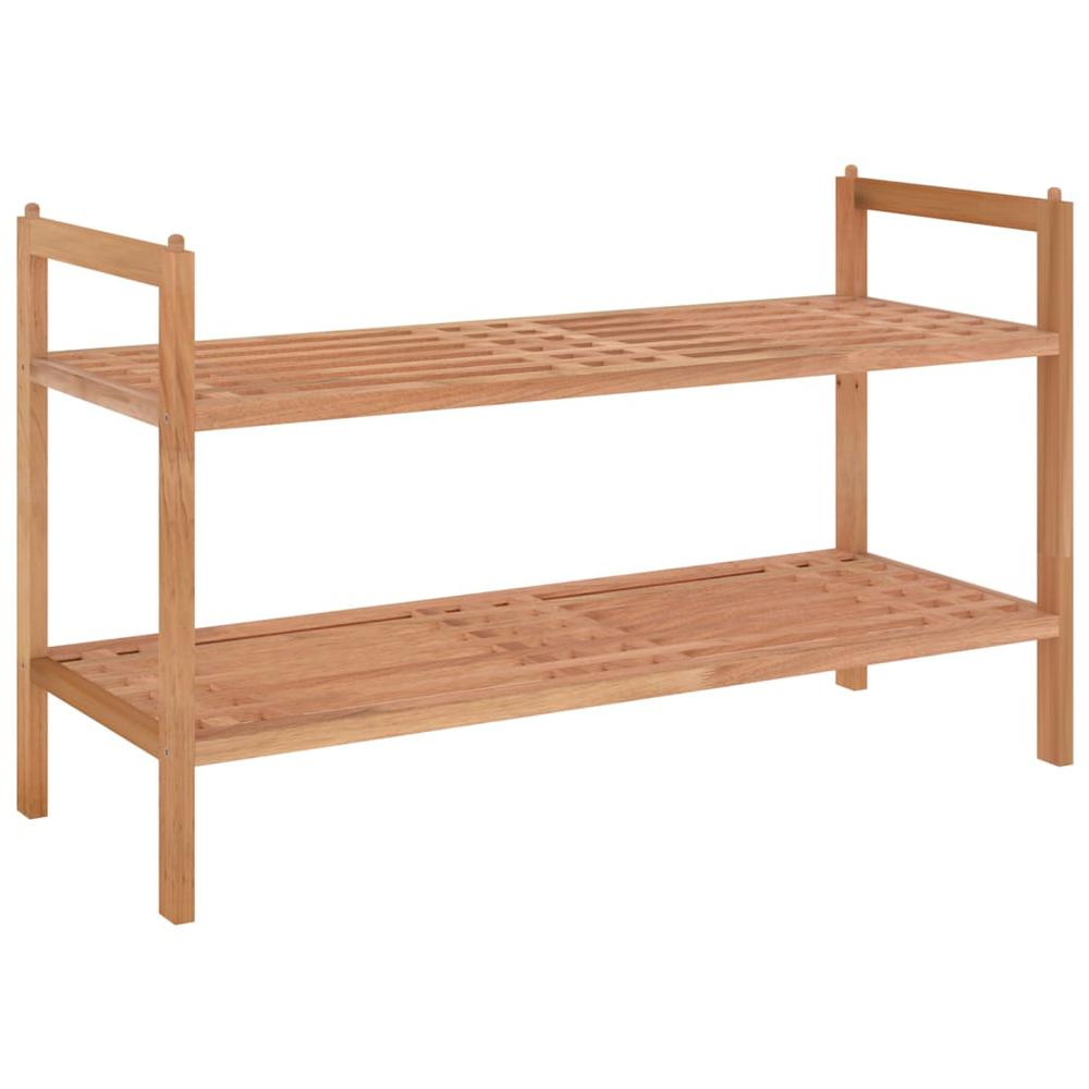 Shoe Rack 27.2"x10.6"x16.1" Solid Wood Walnut. Picture 1