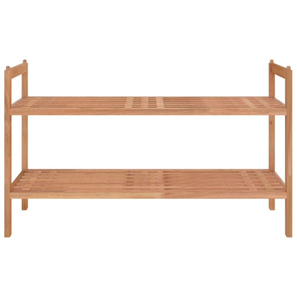 Shoe Rack 27.2"x10.6"x16.1" Solid Wood Walnut. Picture 2