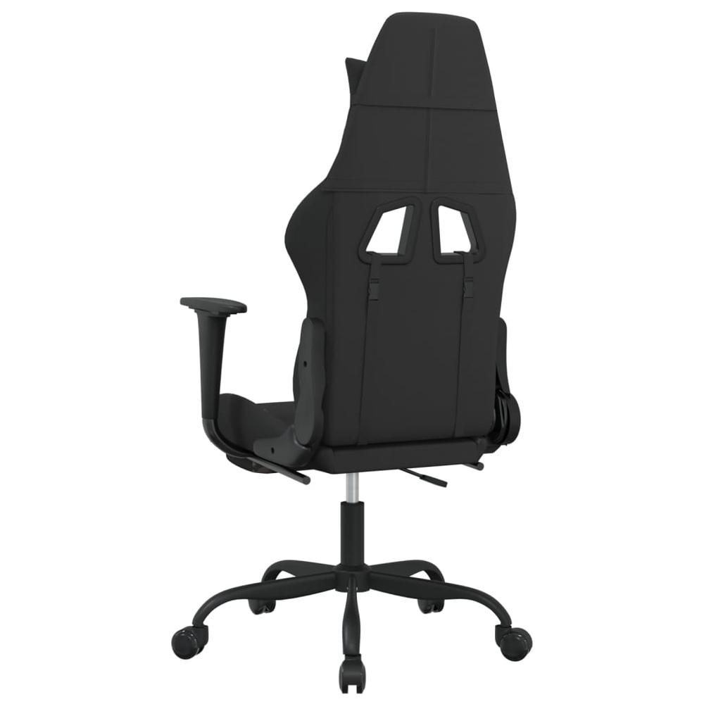 Gaming Chair with Footrest Black and Camouflage Fabric. Picture 4