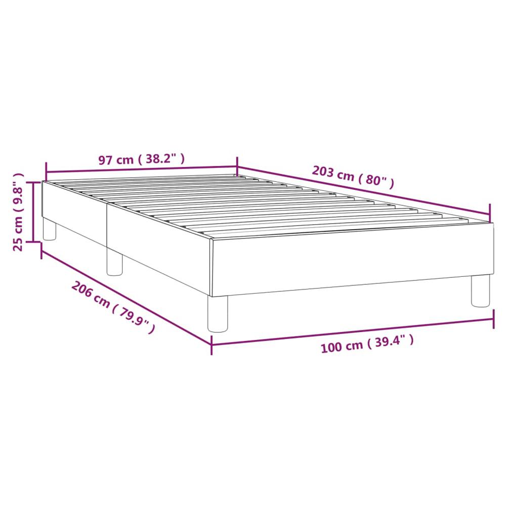 Box Spring Bed Frame White 39.4"x79.9" Twin XL Faux Leather. Picture 8