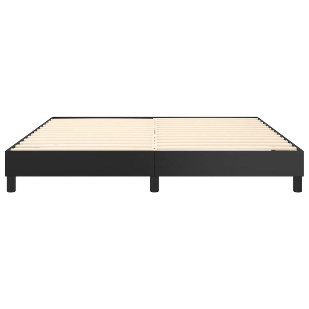 Box Spring Bed Frame Black 76"x79.9" King Faux Leather. Picture 4