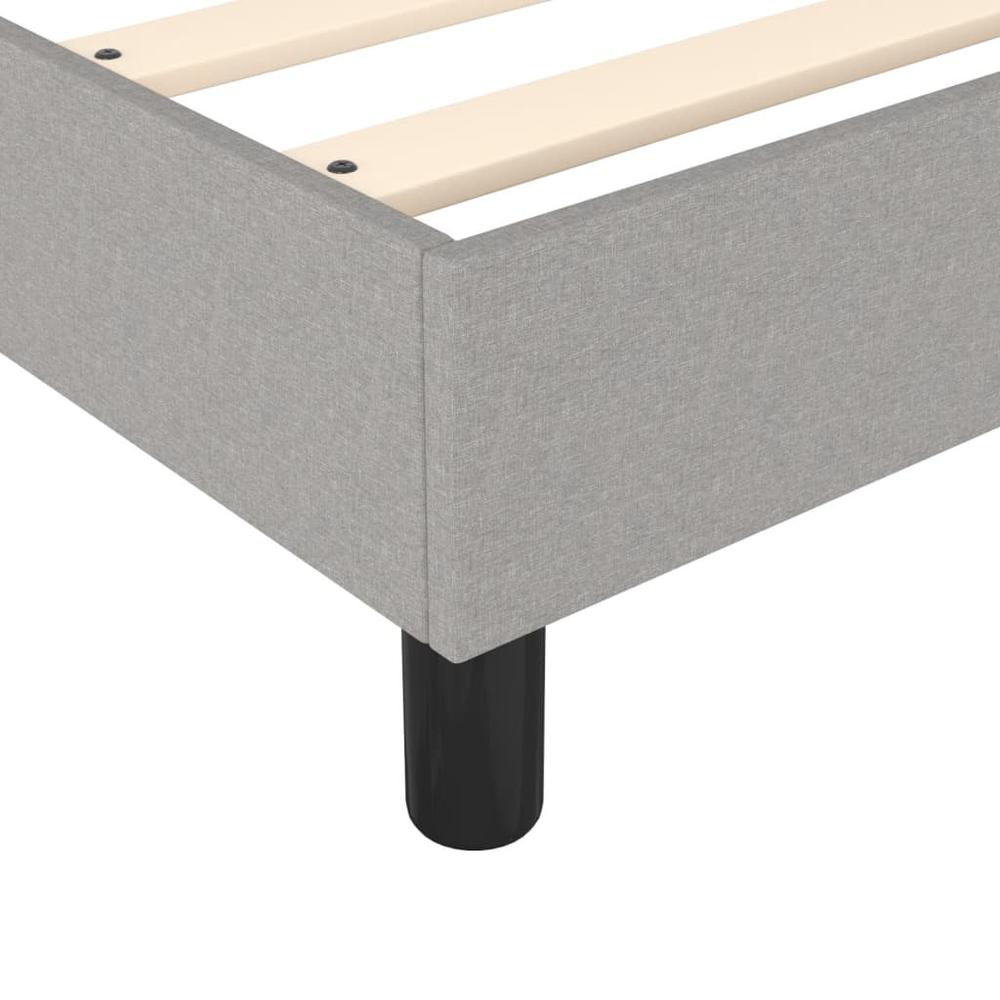 Box Spring Bed Frame Light Gray 53.9"x74.8" Full Fabric. Picture 6