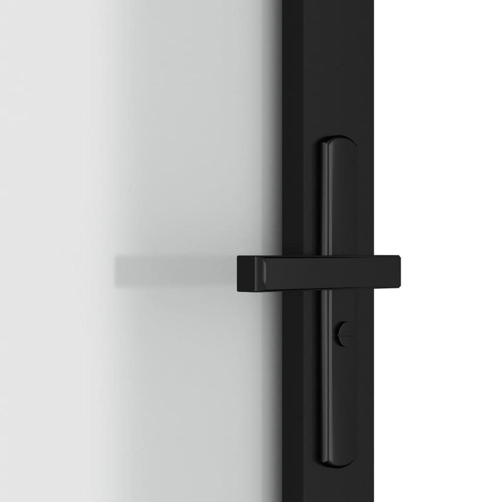 Interior Door 40.4"x79.3" Black Matt Glass and Aluminum. Picture 4