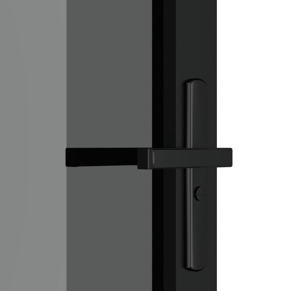 Interior Door 40.4"x79.3" Black ESG Glass and Aluminum. Picture 4