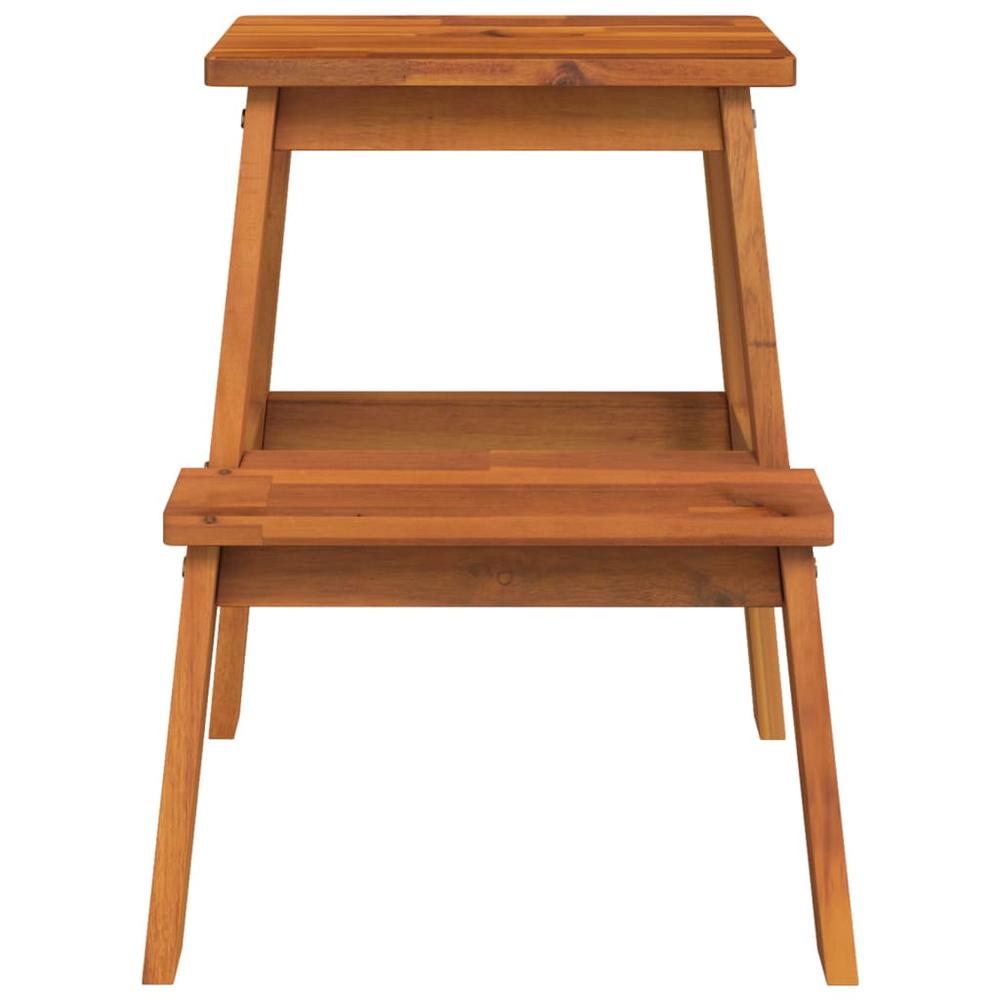 2 Step Stool 15.7"x15"x19.7" Solid Wood Acacia. Picture 3