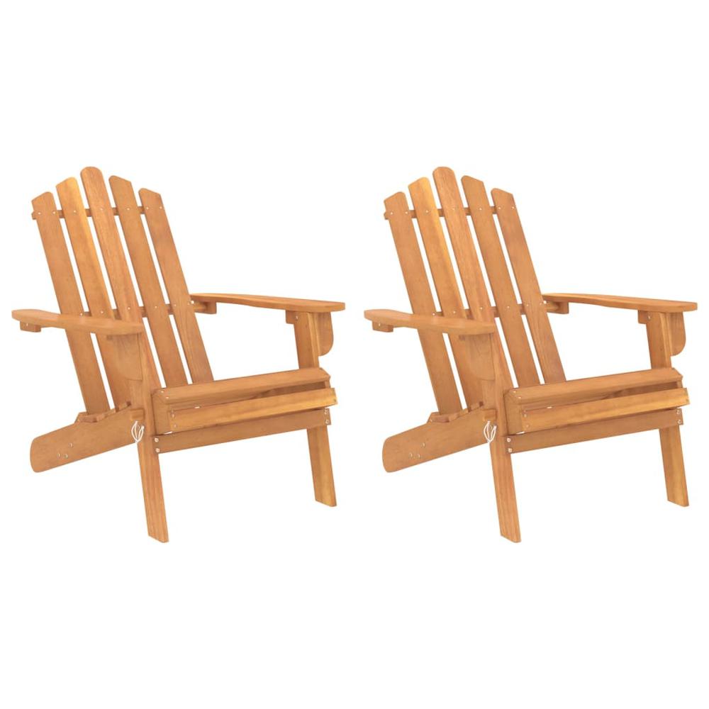 Patio Adirondack Chairs 2 pcs Solid Wood Acacia. Picture 1