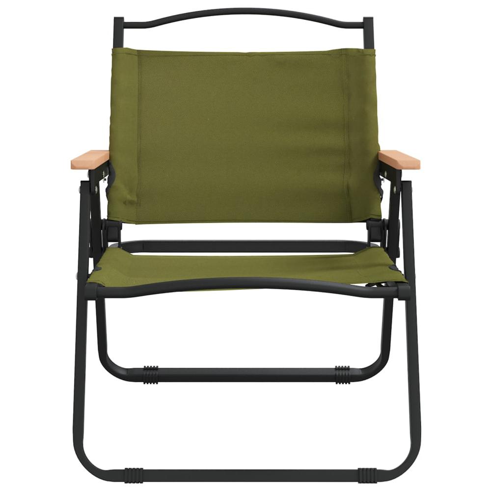 Camping Chairs 2 pcs Green 21.3"x16.9"x23.2" Oxford Fabric. Picture 3