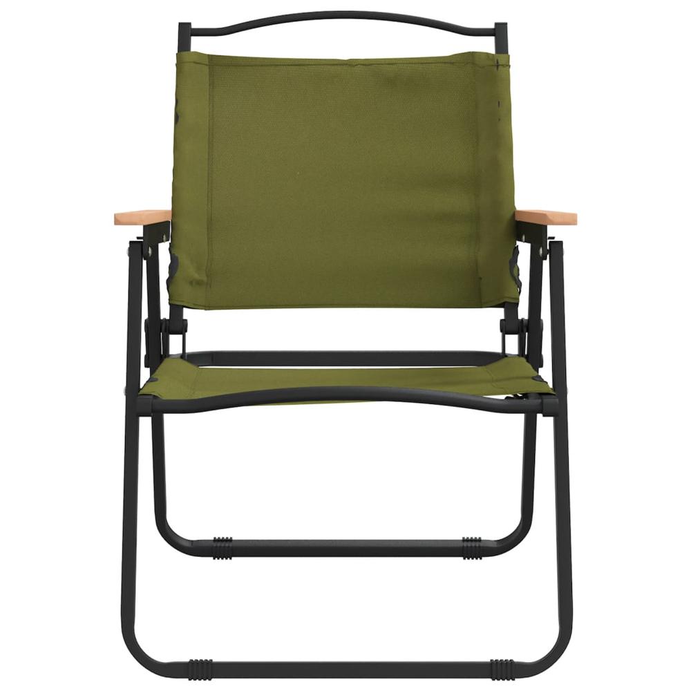 Camping Chairs 2 pcs Green 21.3"x21.7"x30.7" Oxford Fabric. Picture 3