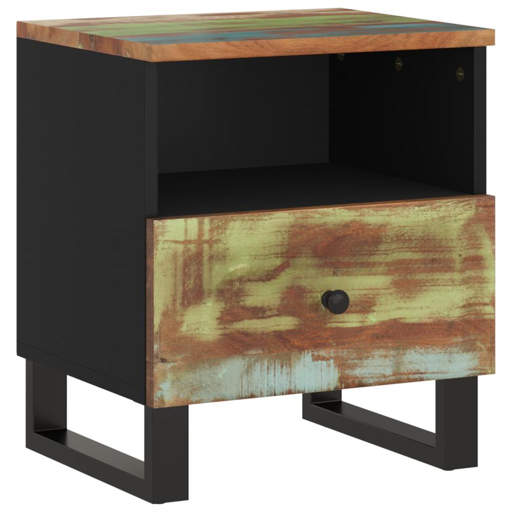 Bedside Cabinet Solid Wood Reclaimed&Engineered Wood. Picture 10