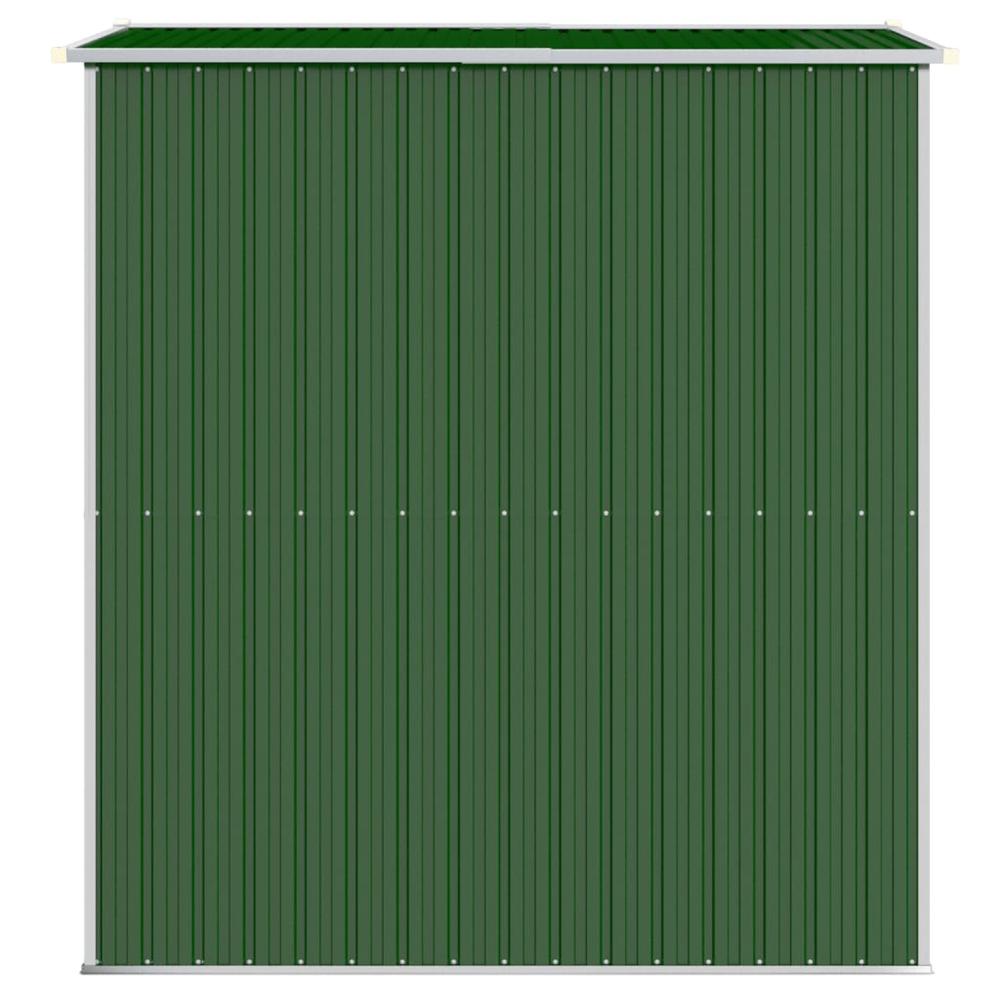 Garden Shed Green 75.6"x75.2"x87.8" Galvanized Steel. Picture 4
