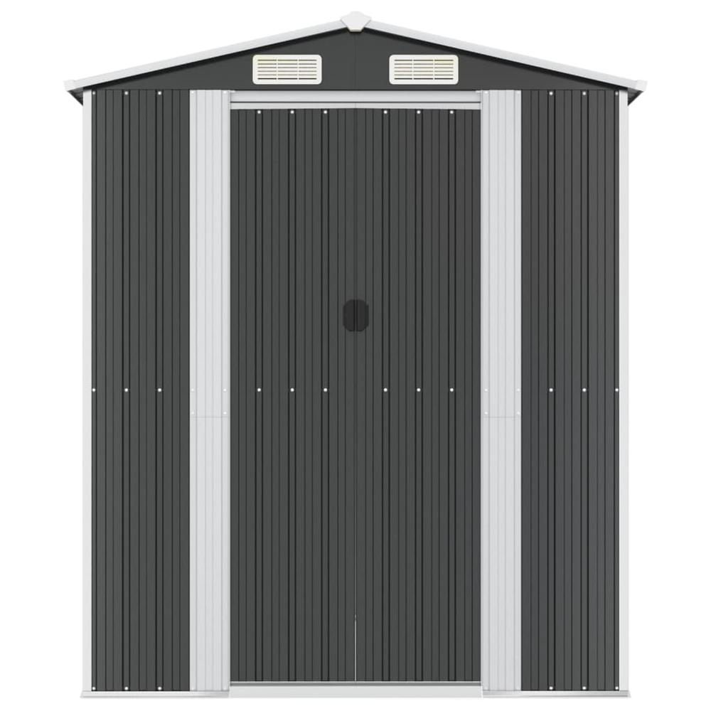 Garden Shed Anthracite 75.6"x75.2"x87.8" Galvanized Steel. Picture 2