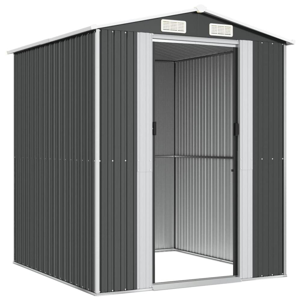 Garden Shed Anthracite 75.6"x75.2"x87.8" Galvanized Steel. Picture 3