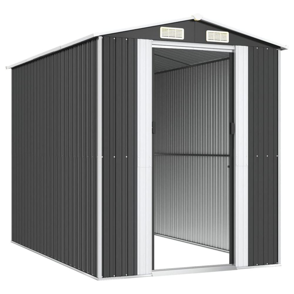Garden Shed Anthracite 75.6"x107.9"x87.8" Galvanized Steel. Picture 3