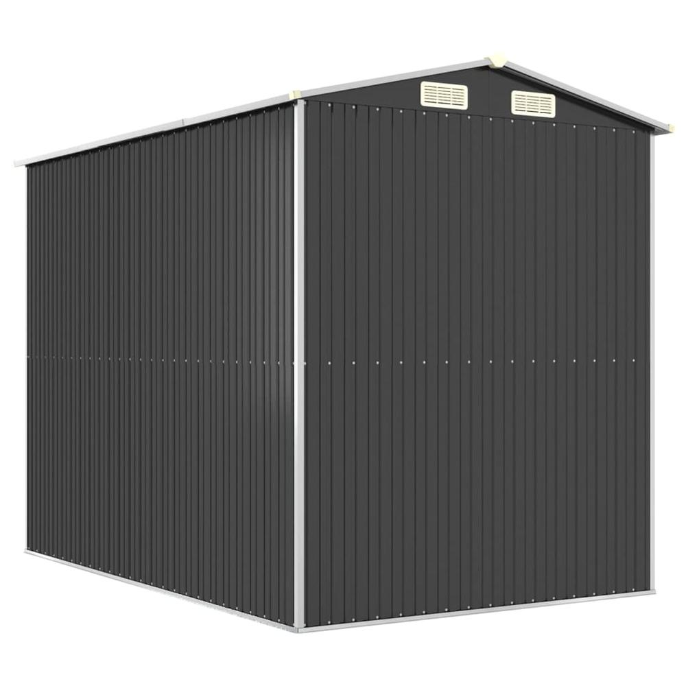 Garden Shed Anthracite 75.6"x107.9"x87.8" Galvanized Steel. Picture 5