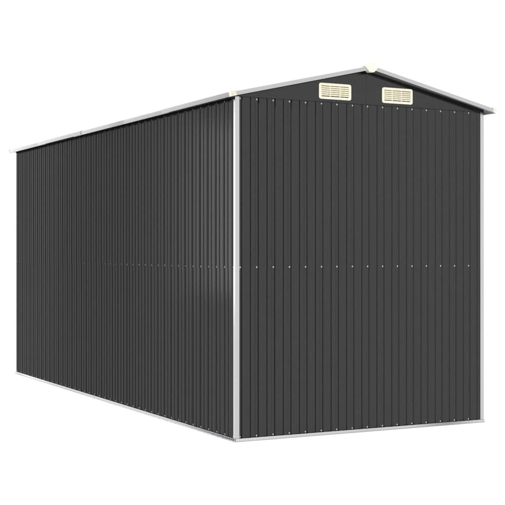 Garden Shed Anthracite 75.6"x173.2"x87.8" Galvanized Steel. Picture 5