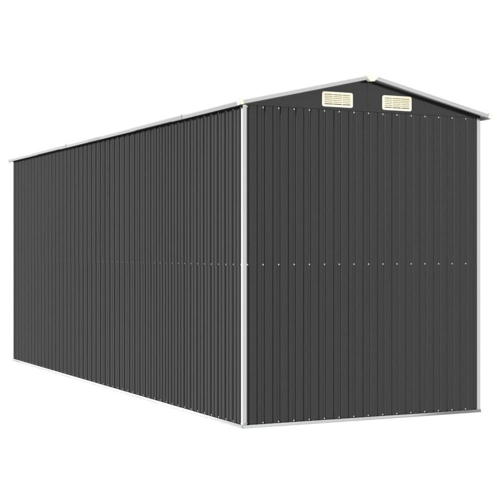 Garden Shed Anthracite 75.6"x205.9"x87.8" Galvanized Steel. Picture 5