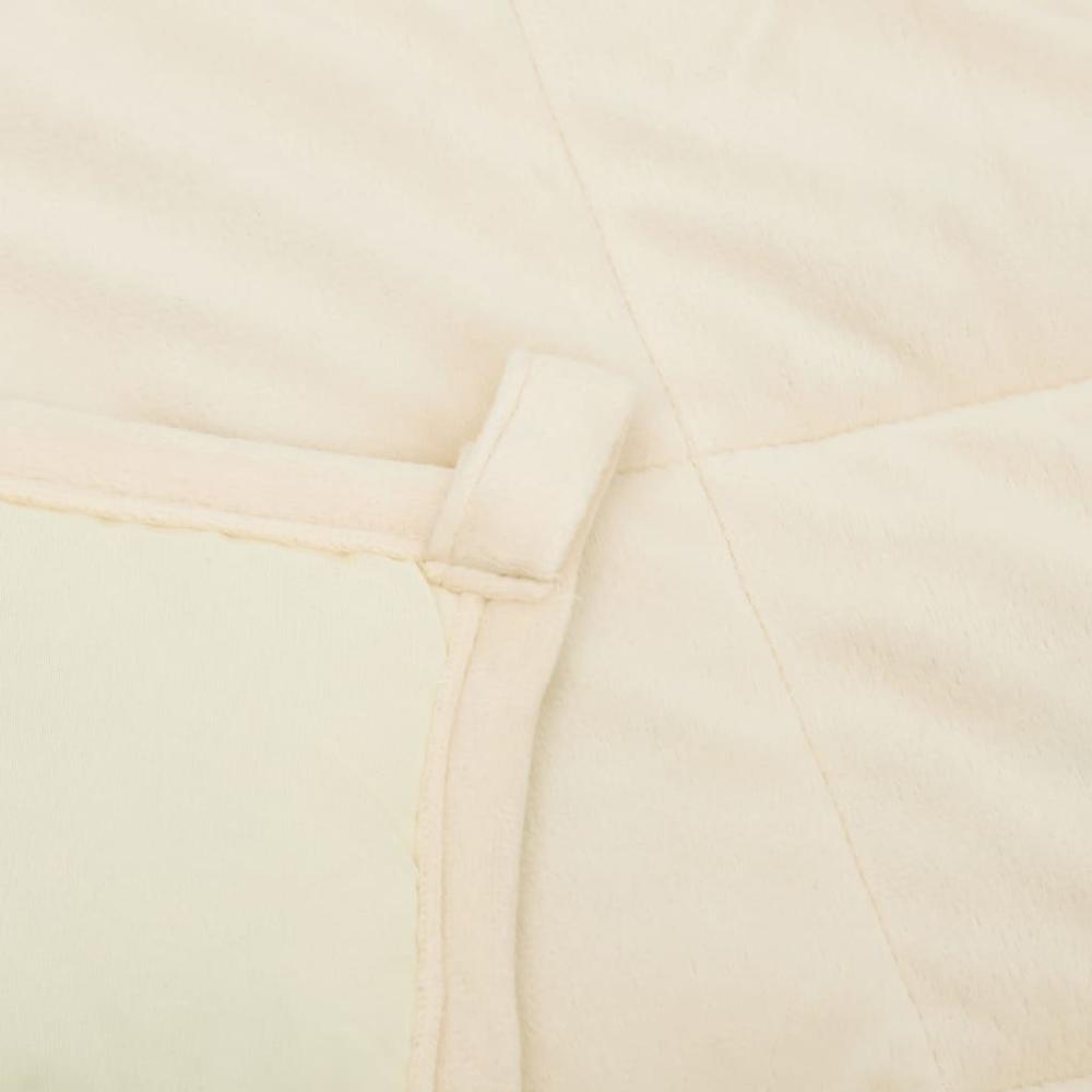 Weighted Blanket Light Cream 54.3"x78.7" 13.2 lb Fabric. Picture 4