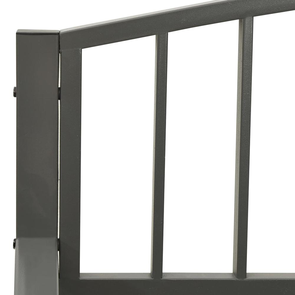 Patio Bench Gray 47.2" Steel. Picture 4