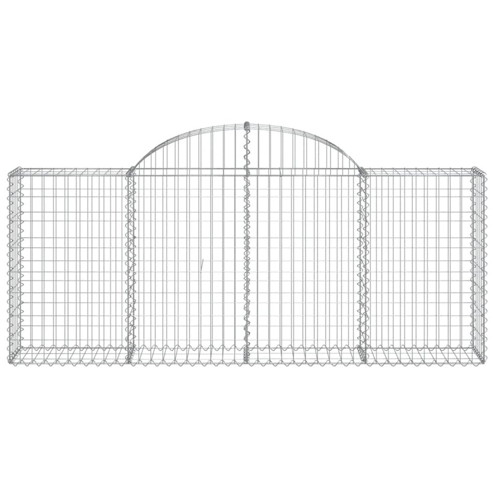 Arched Gabion Basket 78.7"x11.8"x31.5"/39.4" Galvanized Iron. Picture 2