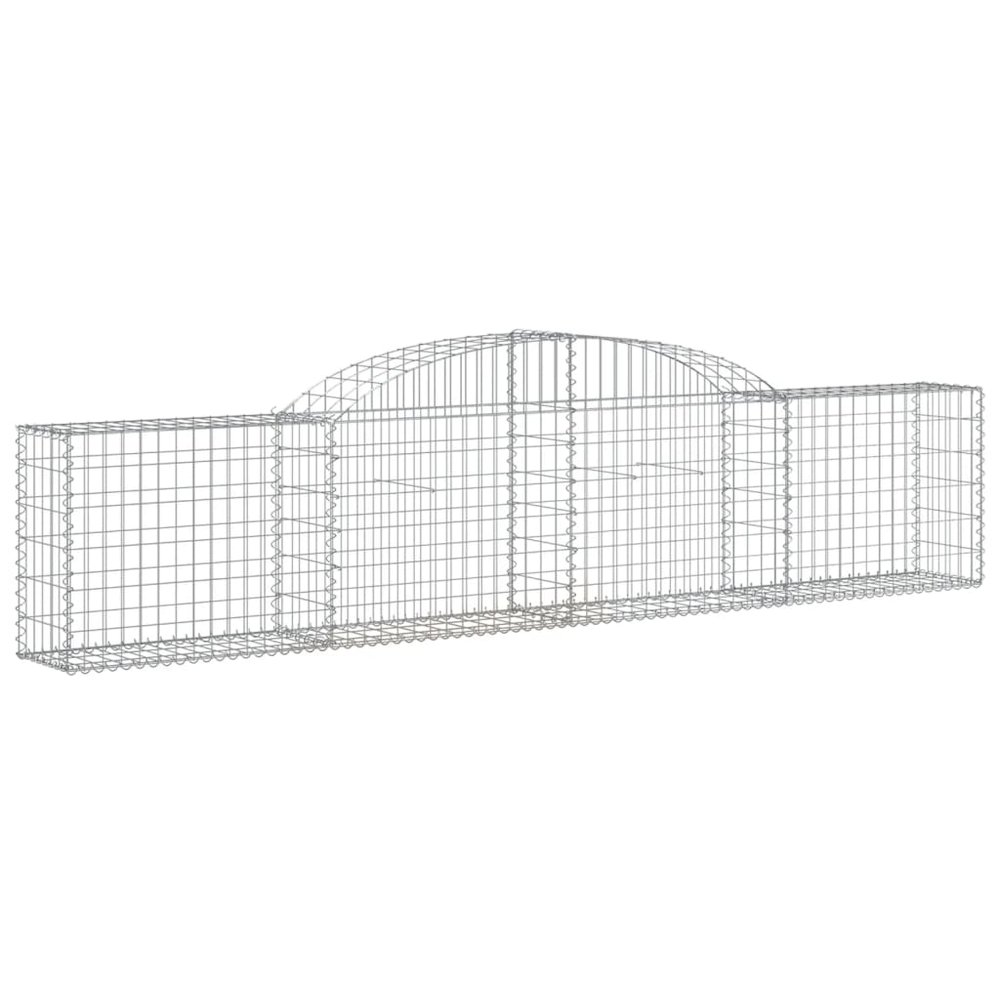 Arched Gabion Basket 118.1"x11.8"x23.6"/31.5" Galvanized Iron. Picture 2