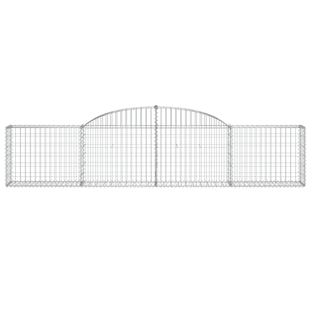 Arched Gabion Basket 118.1"x11.8"x23.6"/31.5" Galvanized Iron. Picture 3