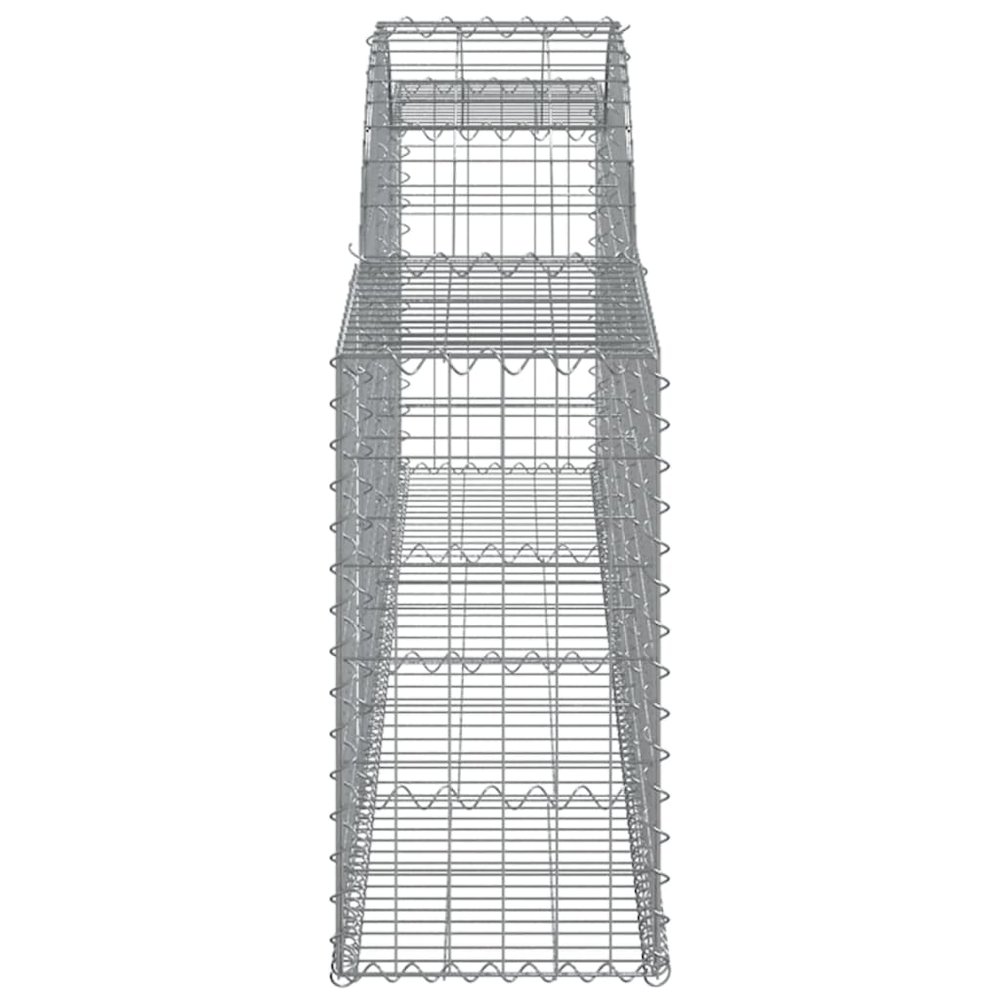 Arched Gabion Basket 118.1"x11.8"x23.6"/31.5" Galvanized Iron. Picture 4