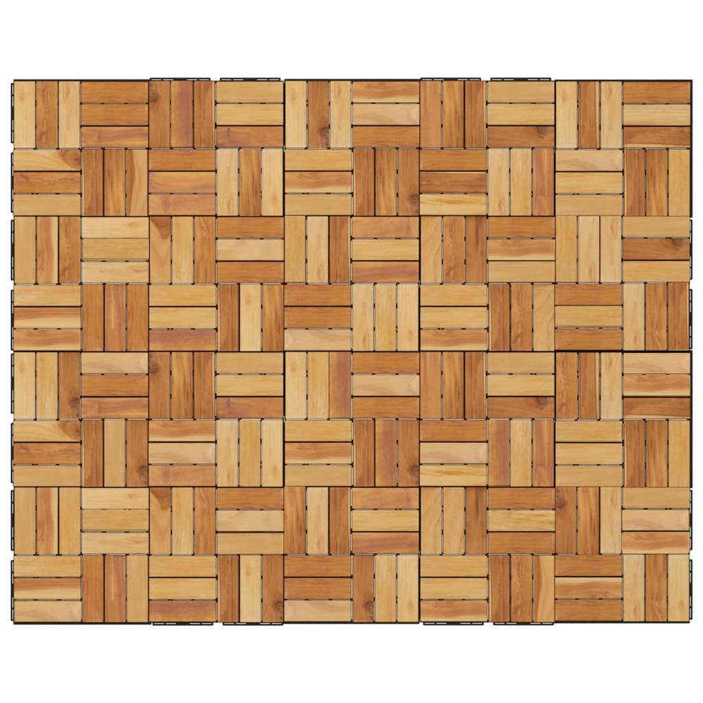 Decking Tiles 20 pcs 11.8"x11.8" Solid Wood Teak. Picture 3