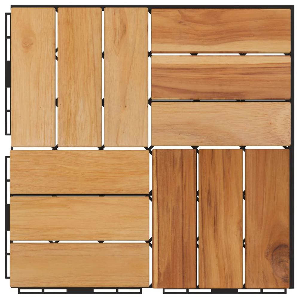 Decking Tiles 20 pcs 11.8"x11.8" Solid Wood Teak. Picture 5