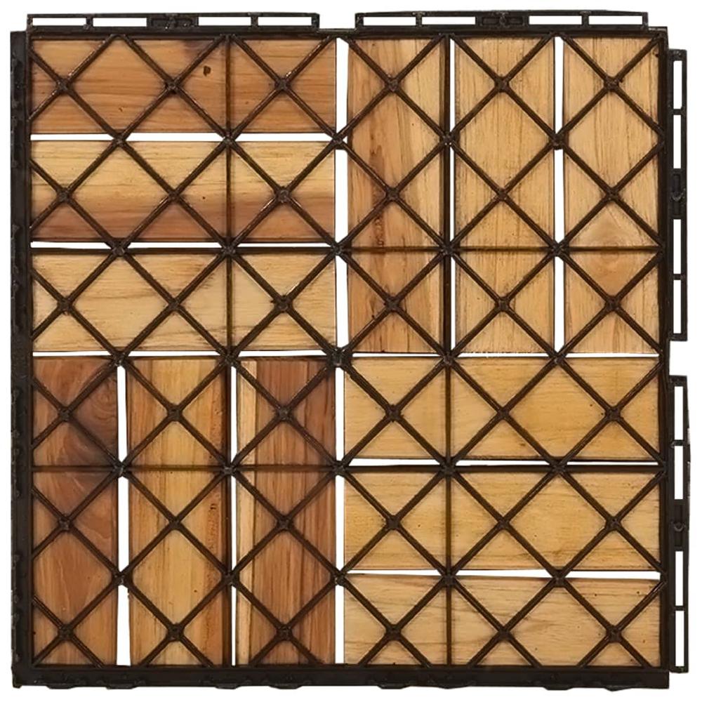 Decking Tiles 20 pcs 11.8"x11.8" Solid Wood Teak. Picture 6