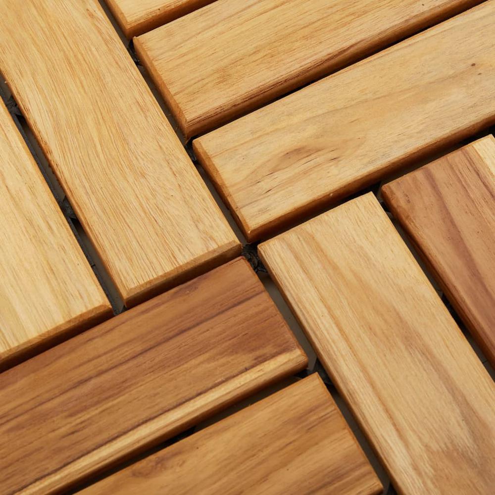 Decking Tiles 20 pcs 11.8"x11.8" Solid Wood Teak. Picture 7