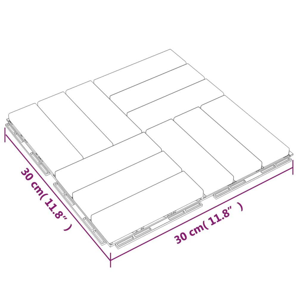 Decking Tiles 20 pcs 11.8"x11.8" Solid Wood Teak. Picture 8