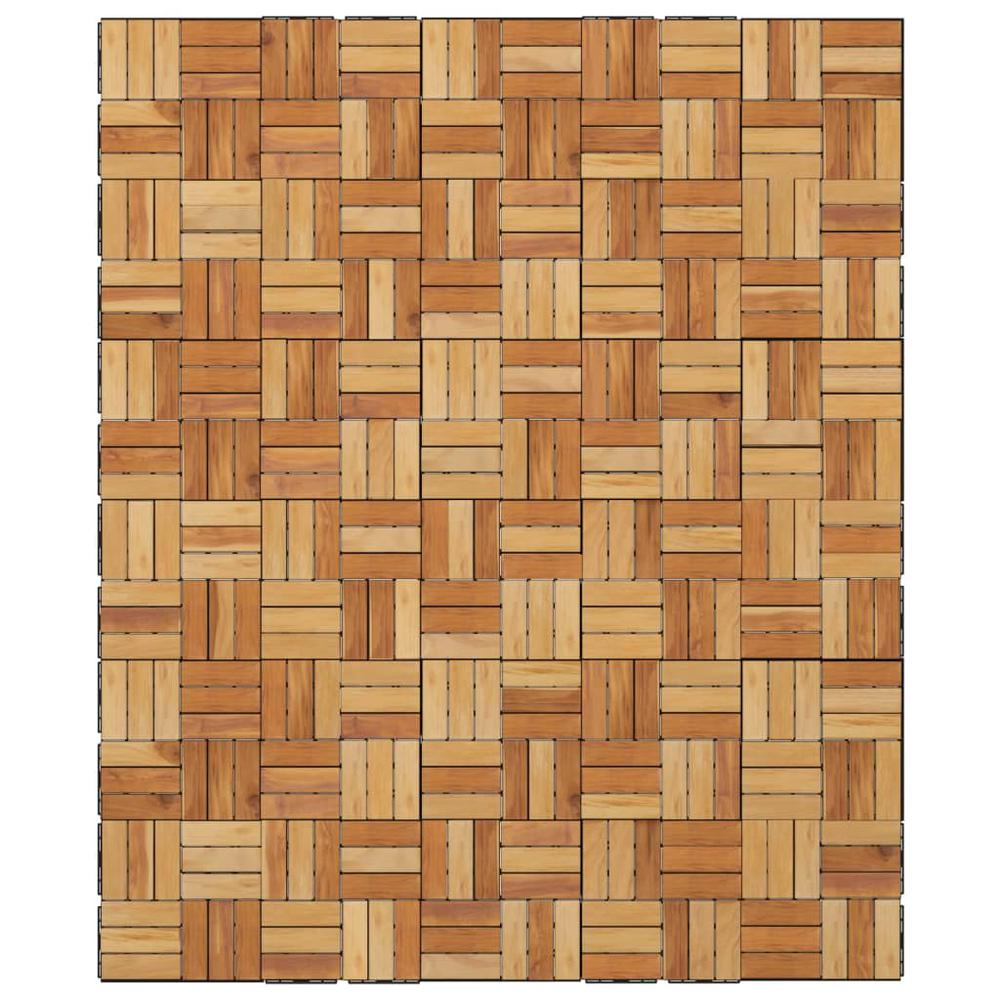 Decking Tiles 30 pcs 11.8"x11.8" Solid Wood Teak. Picture 3