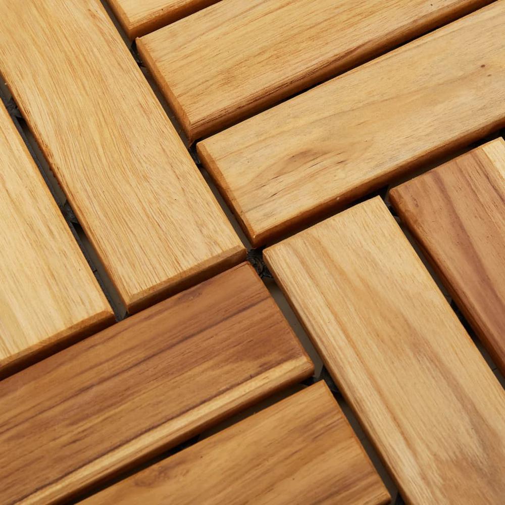 Decking Tiles 30 pcs 11.8"x11.8" Solid Wood Teak. Picture 7