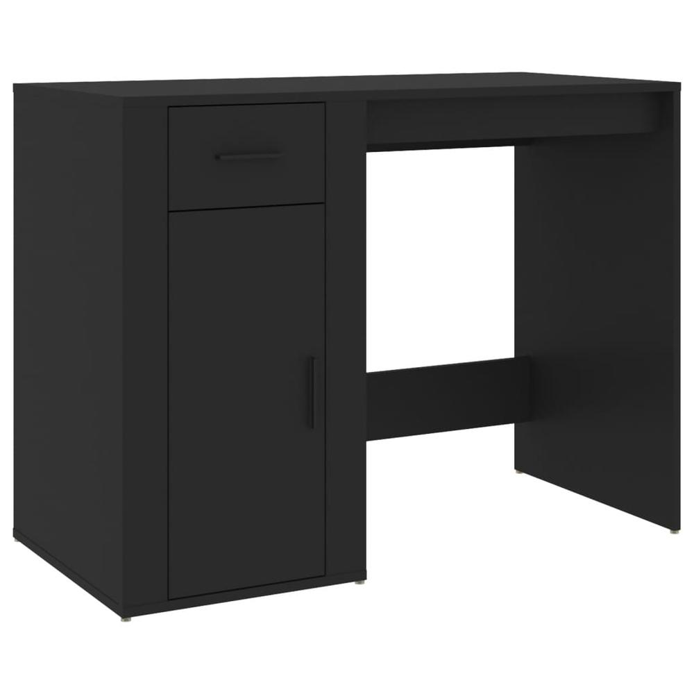 Desk Black 39.4"x19.3"x29.5" Engineered Wood. Picture 1