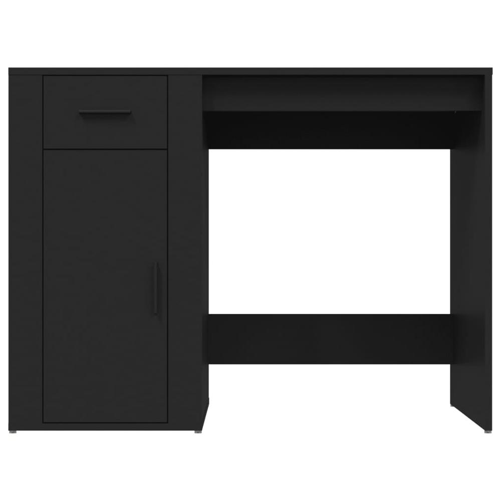 Desk Black 39.4"x19.3"x29.5" Engineered Wood. Picture 5