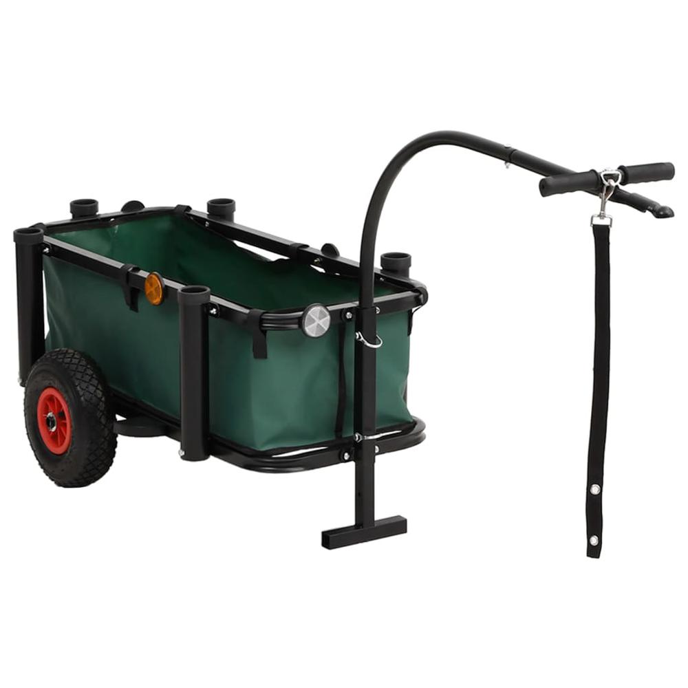 Fishing Trolley with Bag Black Steel. Picture 1