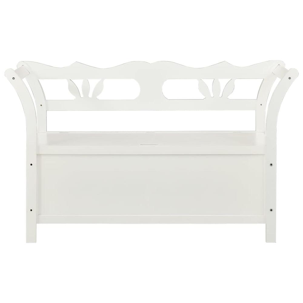 Bench White 42.1"x17.7"x29.7" Solid Wood Fir. Picture 2