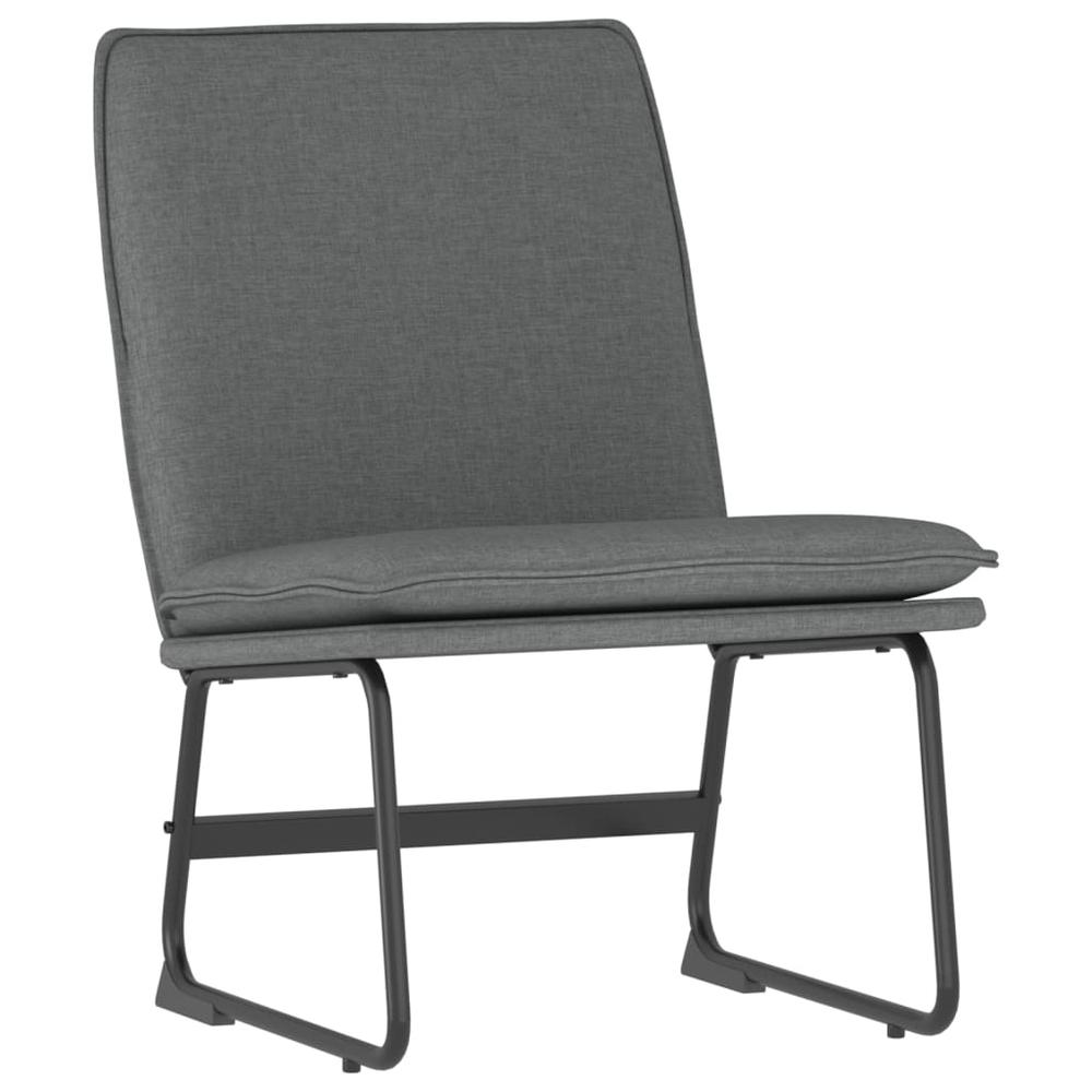 Lounge Chair Dark Gray 20.5"x29.5"x29.9" Fabric. Picture 1
